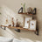 Set of 3 Wall Mounted Floating Shelves - Wood - Rustic Brown - Versatile Mounting Options