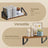 Set of 3 Wall Mounted Floating Shelves - Wood - Rustic Brown - Versatile Mounting Options