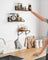 Floating Display Shelf Set - Wood - Rustic Brown - Wall Mounted