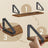 Set of 3 Wall Mounted Floating Shelves - Wood - Rustic Brown - Versatile Mounting Options