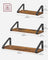 Floating Display Shelf Set - Wood - Rustic Brown - Wall Mounted