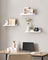Floating Ledge Shelf - Wood - White - Set of 3 with Invisible Assembly