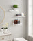 Floating Ledge Shelf - Wood - White - Set of 3 with Invisible Assembly