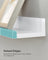 Floating Ledge Shelf - Wood - White - Set of 3 with Invisible Assembly