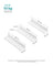 Floating Ledge Shelf - Wood - White - Set of 3 with Invisible Assembly