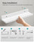 Floating Ledge Shelf - Wood - White - Set of 3 with Invisible Assembly