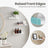 Floating Wall Shelves - Wood - White - Set of 3
