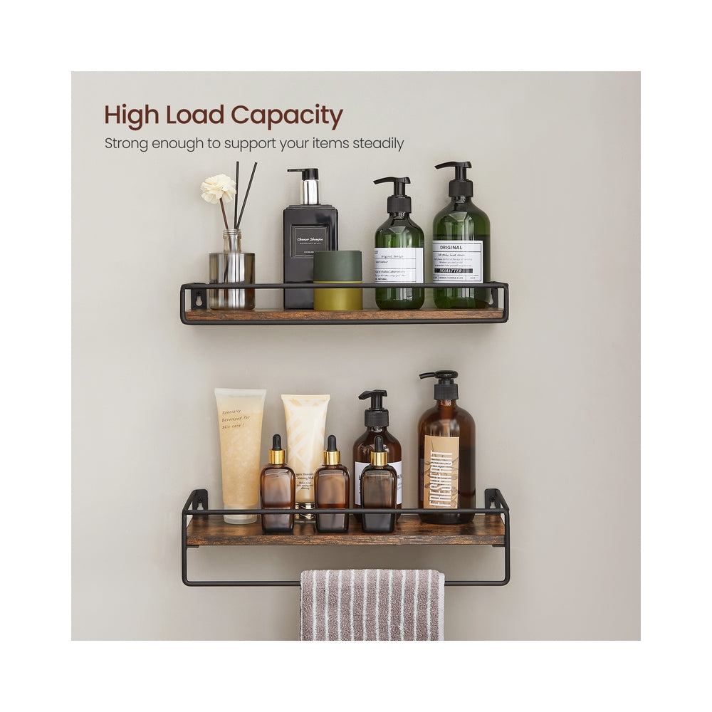 Spice Rack Set - 2 Shelves - Particleboard - Floating Design