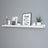 Floating Shelf - MDF - White - Long Design for Picture Frames and Books