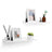Floating Wall Shelf Set - MDF - White - High-Gloss Finish for Picture Frames and Books