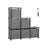 Ladder Storage Unit - Metal - Black - 6-Cube Modular Design with Storage Boxes