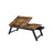 Laptop Desk - Wood - Rustic Brown - Adjustable Tilting Top with Folding Legs