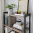 Large 4-Tier Bookcase - Steel - Greige and Black - Stable and Safe Design