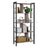 Large 4-Tier Bookcase - Steel - Greige and Black - Stable and Safe Design