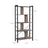 Large 4-Tier Bookcase - Steel - Greige and Black - Stable and Safe Design