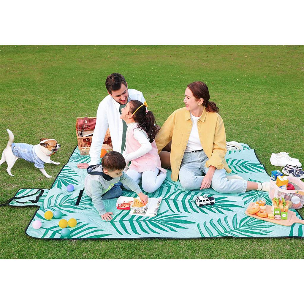 Large Picnic Blanket - Blue - Waterproof Material