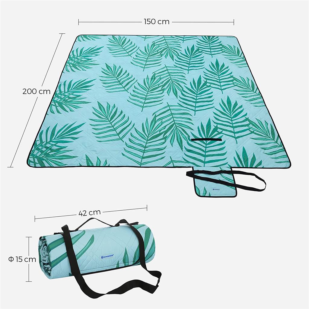 Large Picnic Blanket - Blue - Waterproof Material