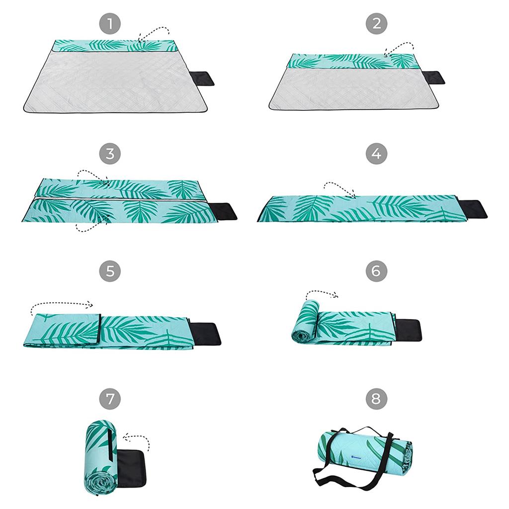 Large Picnic Blanket - Blue - Waterproof Material