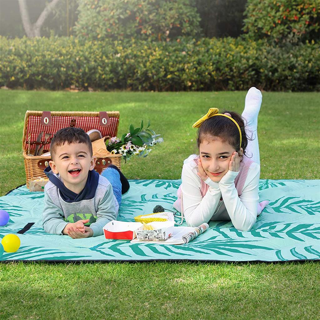 Large Picnic Blanket - Blue - Waterproof Material