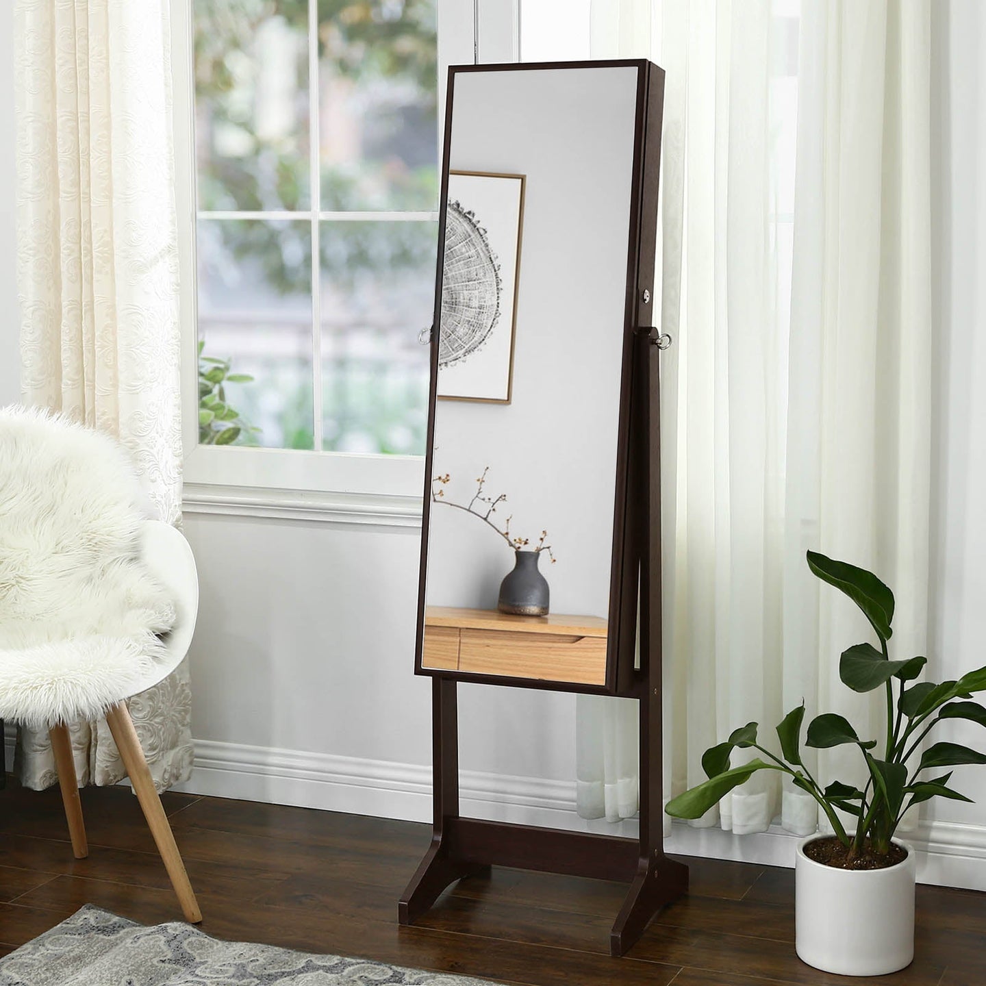 Jewelry Armoire - Wood - Brown