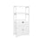 Large Storage Cabinet - Engineered Wood - White - With Drawer and Open Shelves