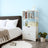 Large Storage Cabinet - Engineered Wood - White - With Drawer and Open Shelves