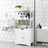 Large Storage Cabinet - Engineered Wood - White - With Drawer and Open Shelves