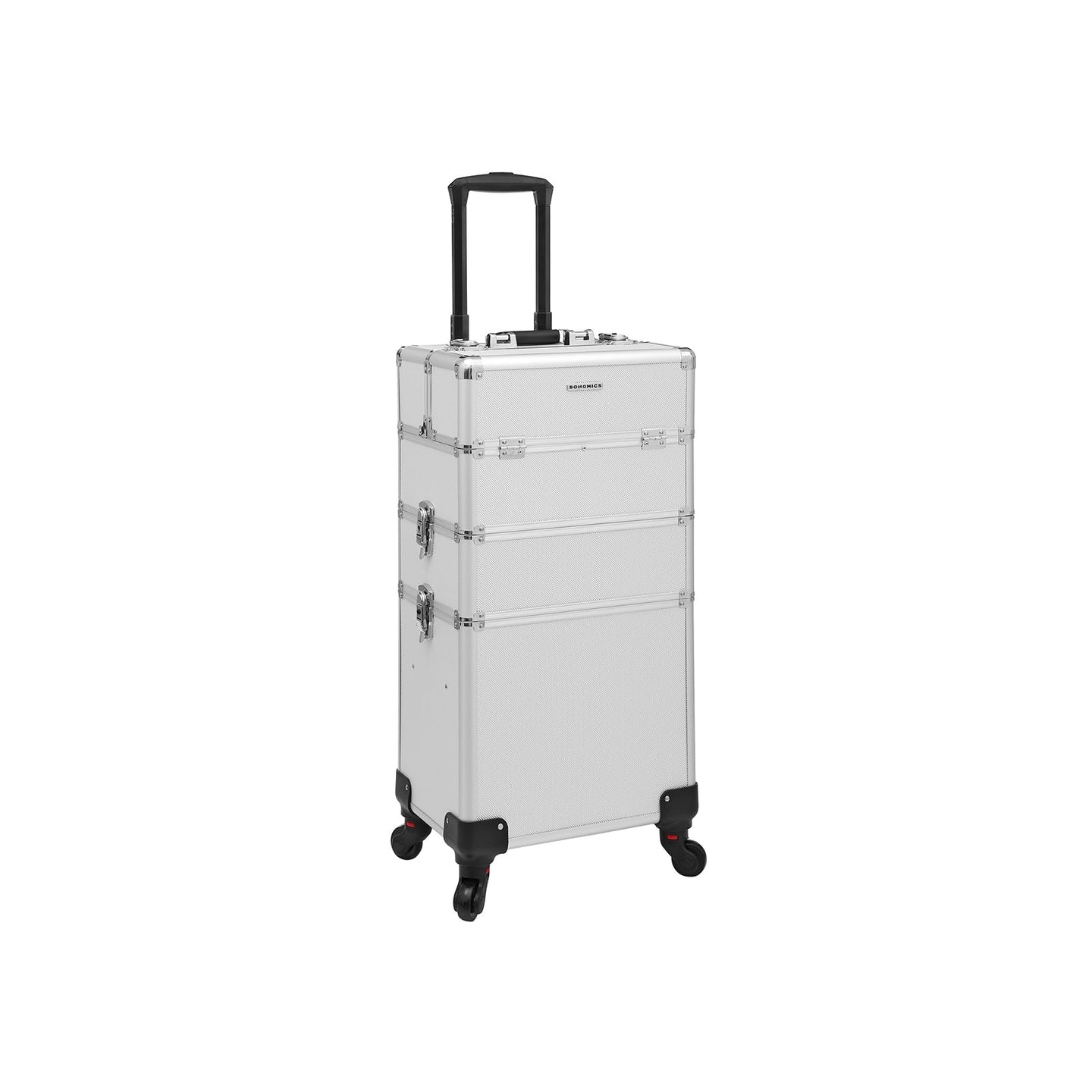 Cosmetic Trolley - Metal - Black - Lockable and Rolling with 360-Degree Casters