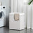 Laundry Basket - Synthetic Rattan - Natural - Foldable with Lid and Handles