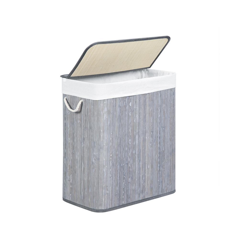 Laundry Hamper - Fabric - Distressed Grey - Foldable with Removable Liner and Handles