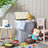 Laundry Hamper - Fabric - Distressed Grey - Foldable with Removable Liner and Handles
