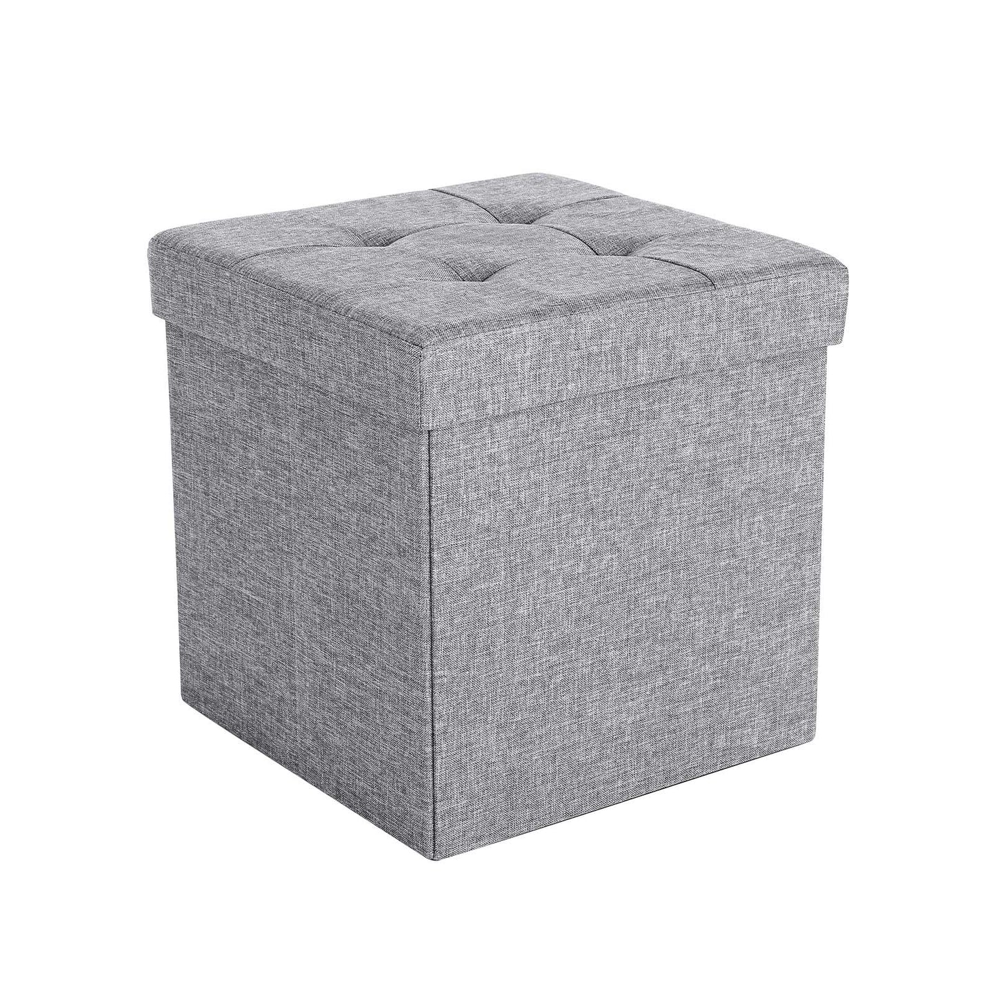 Folding Storage Ottoman - Light Grey - Linenette