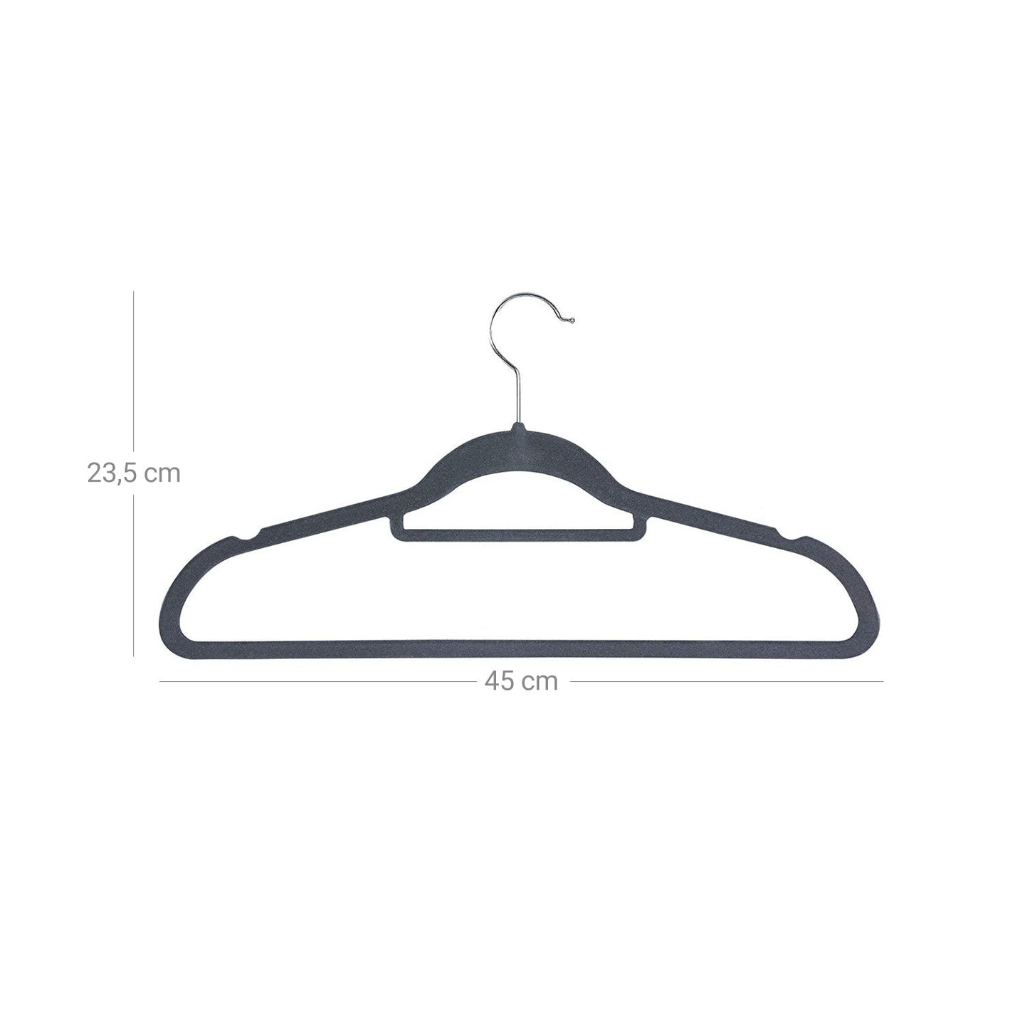 Velvet Hangers - 360° Swivel Hooks - Light Grey - Non-Slip