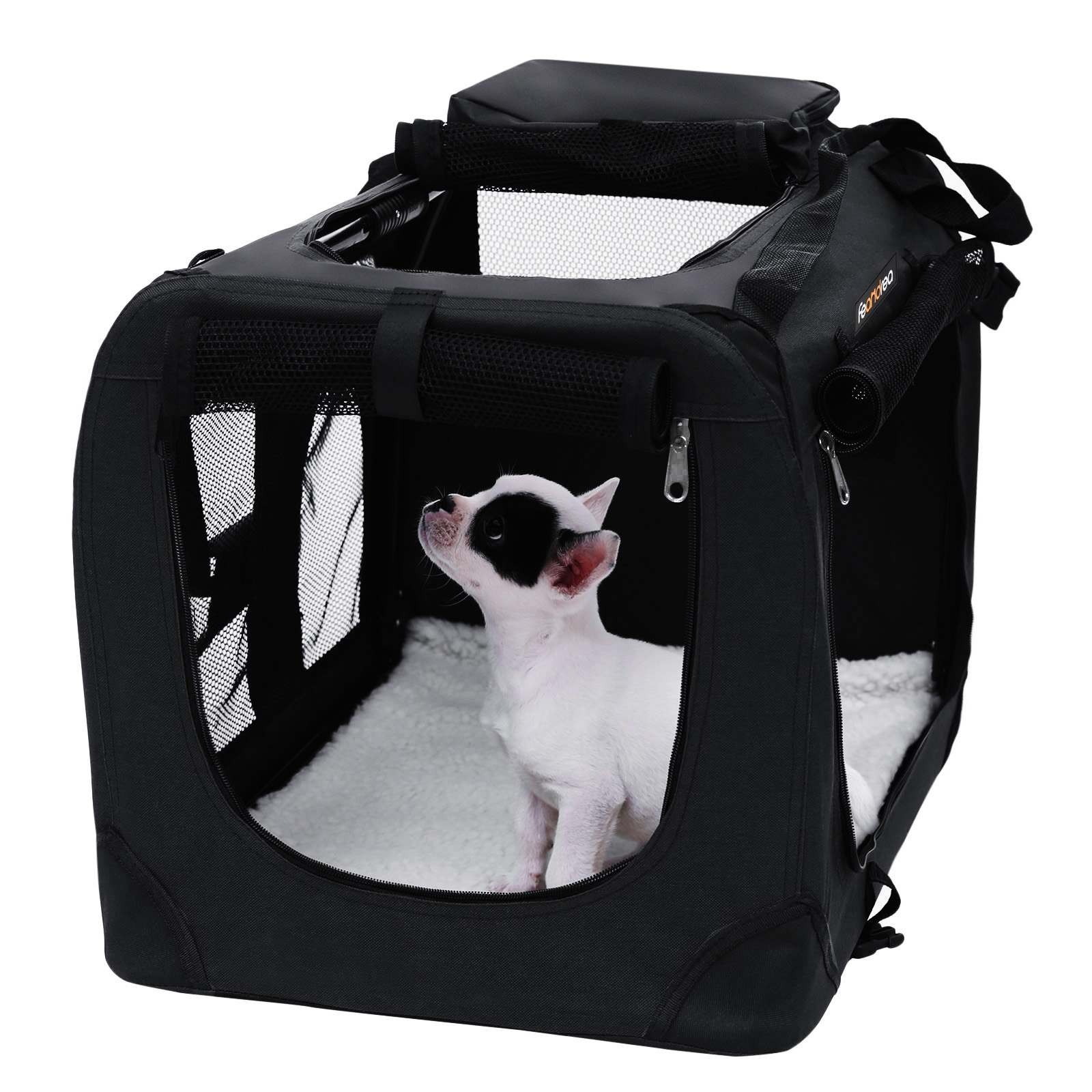 Dog Carrier - Fabric - Black - Lightweight and Folding