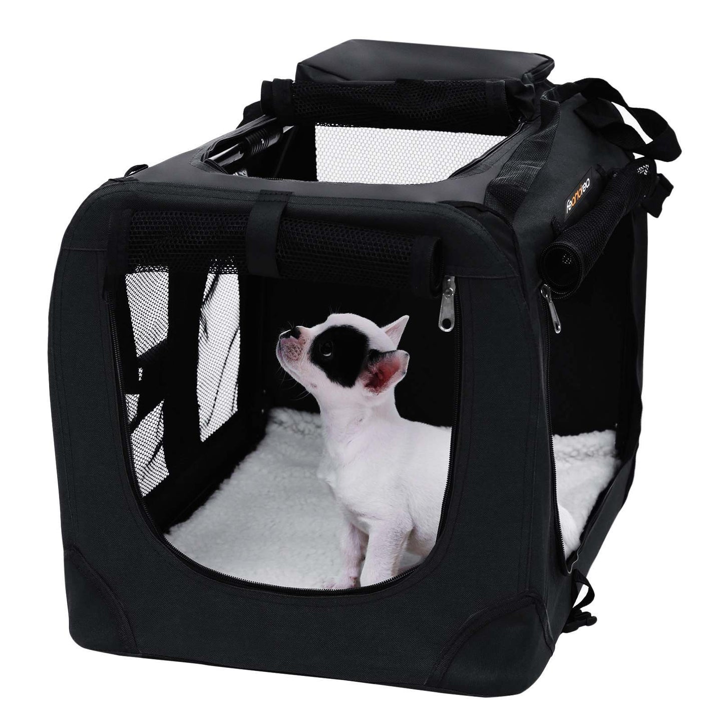 Dog Carrier - Fabric - Black - Lightweight and Folding