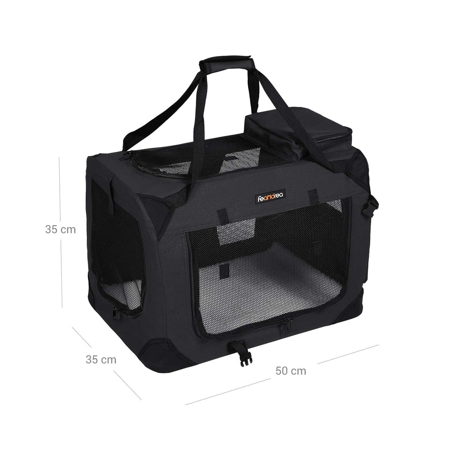 Dog Carrier - Fabric - Black - Lightweight and Folding