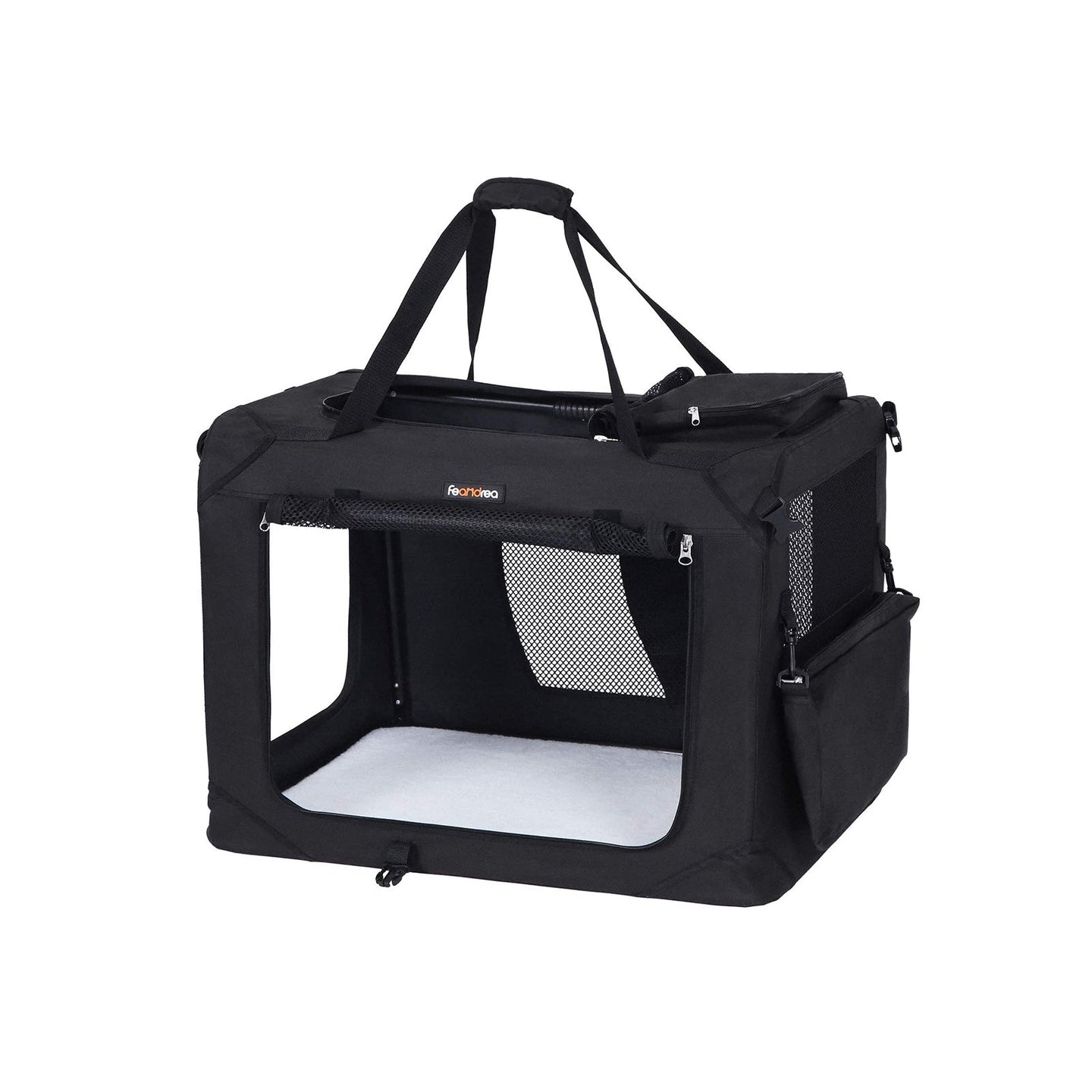 Pet Carrier - Fabric - Black - Lightweight and Folding Design