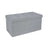 Ottoman - Linen Fabric - Dark Blue - Foldable Storage Bench with 80L Capacity