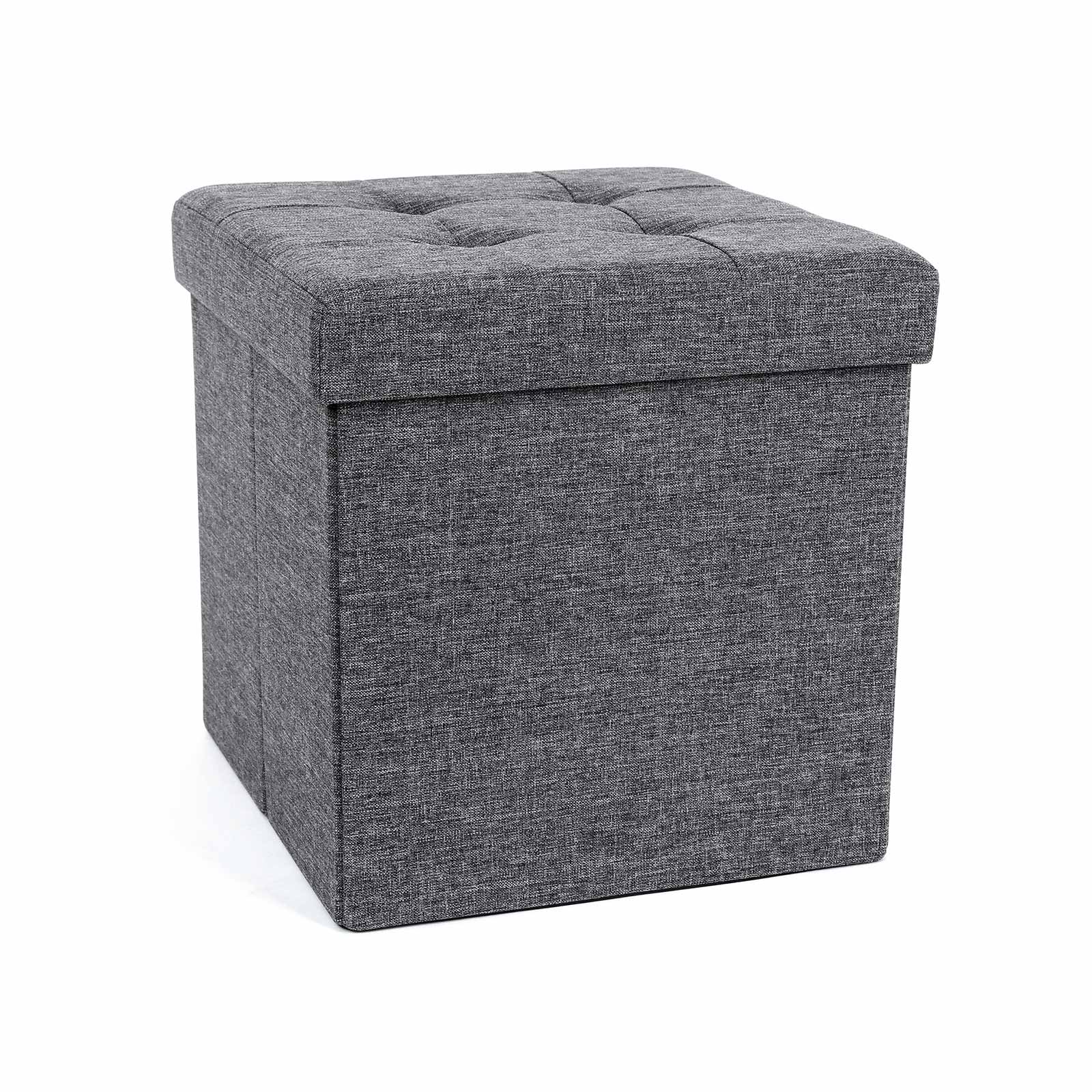 Storage Ottoman - Dark Grey - Linenette
