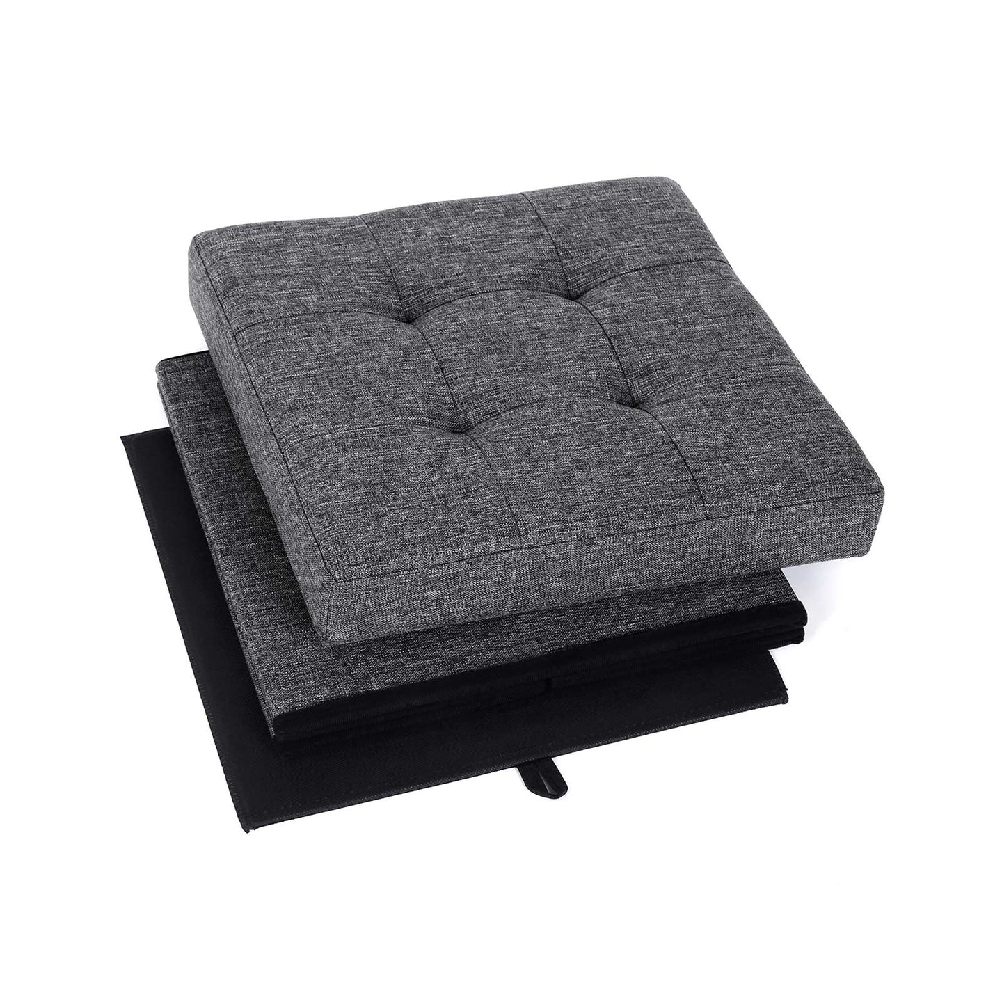 Storage Ottoman - Dark Grey - Linenette