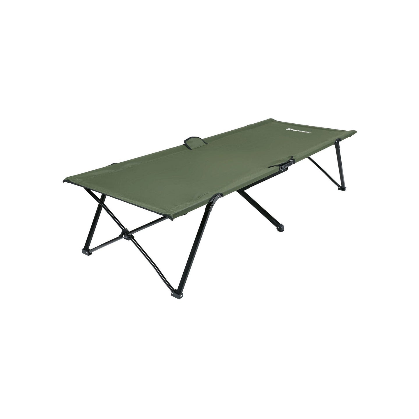Folding Camping Bed - Steel - Black - Supports Up to 260 kg