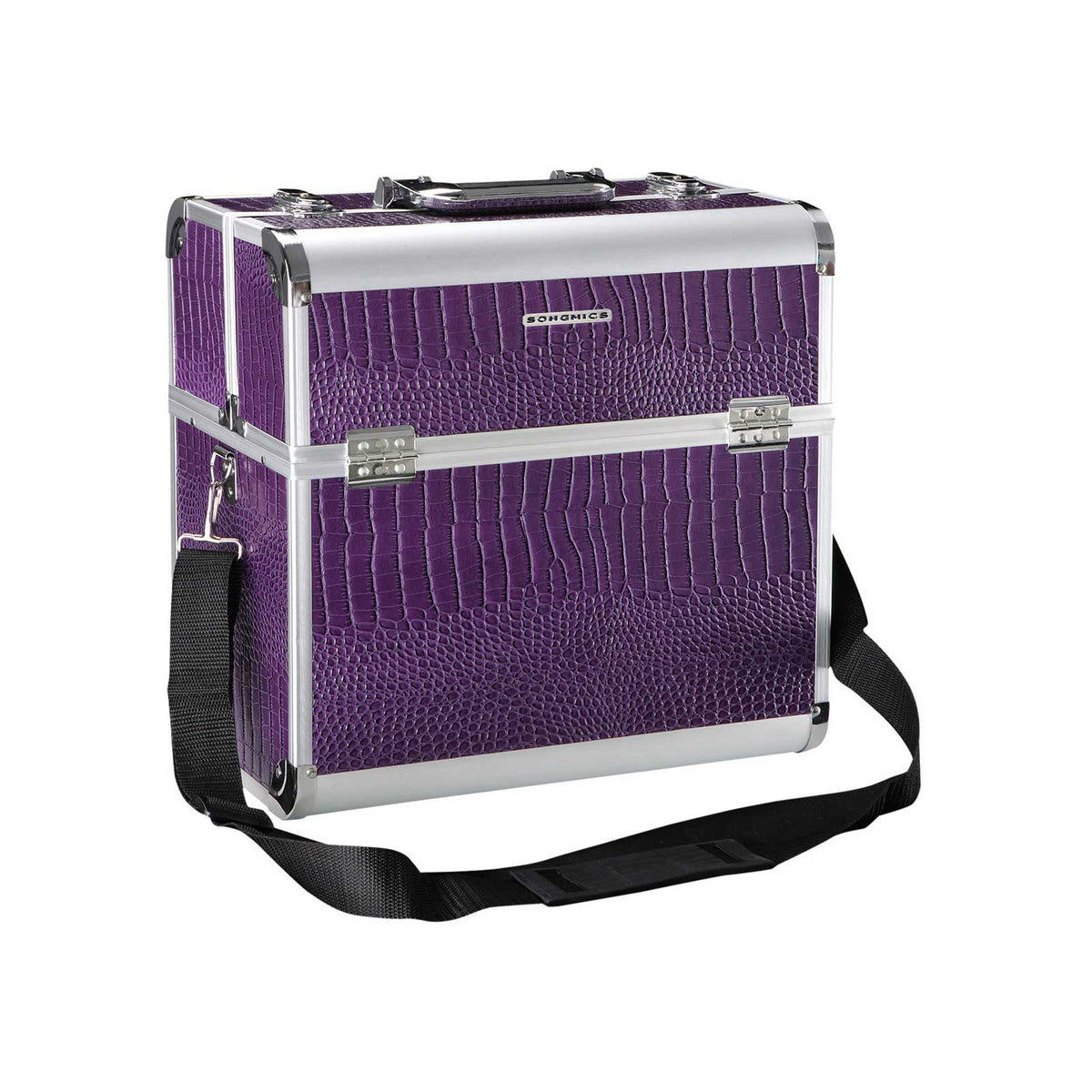 Cosmetic Case - Faux Leather - Croco Pattern