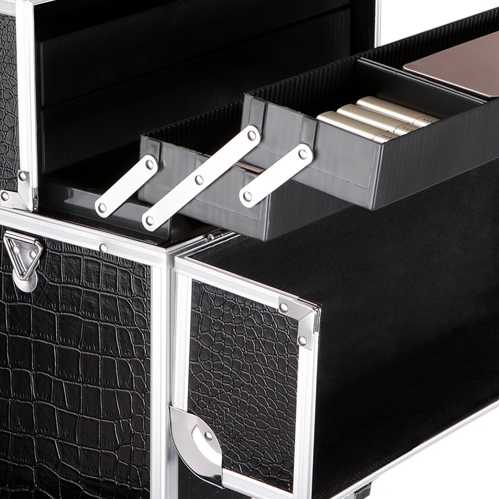 Lockable Vanity Case - Plastic - Black - Professional Makeup Storage