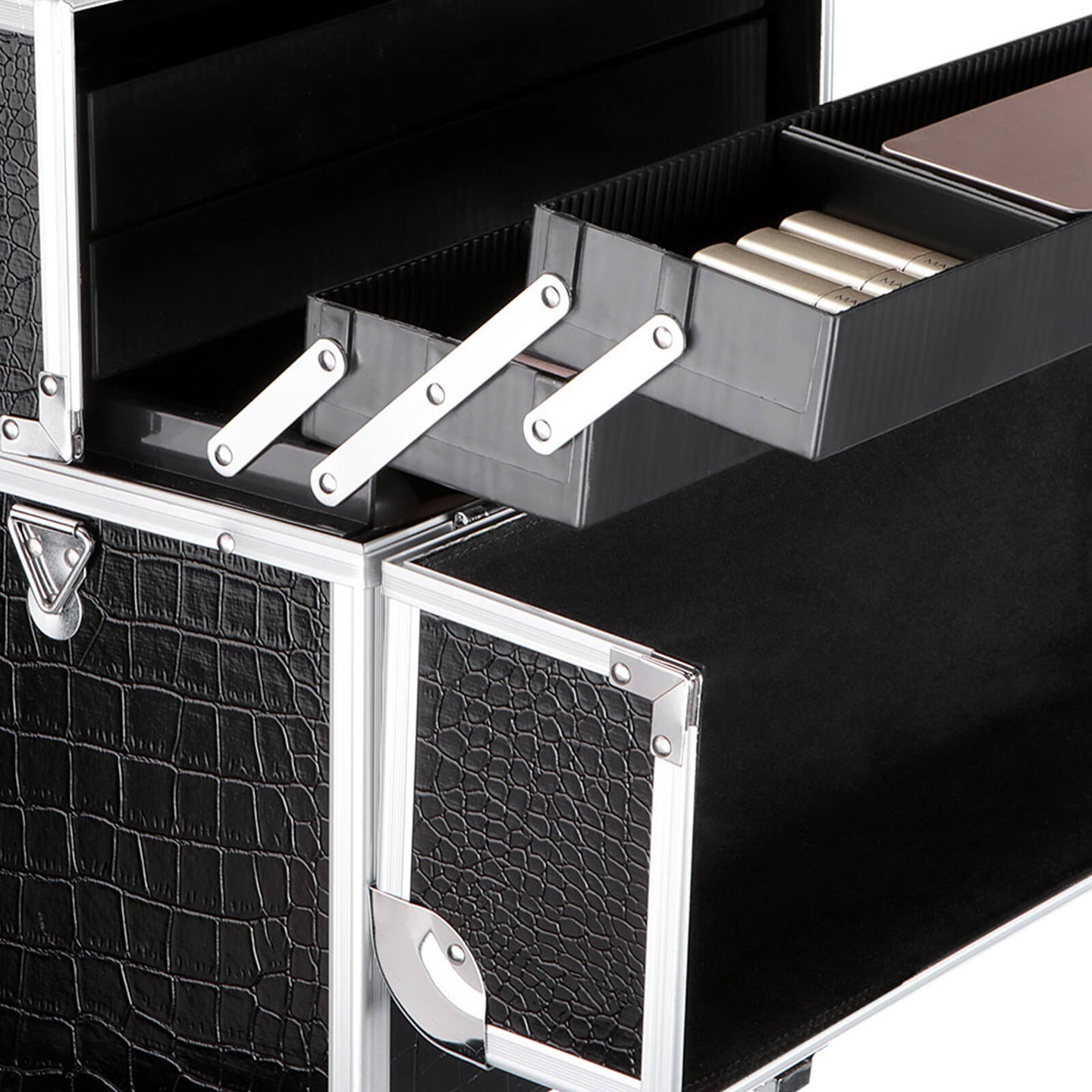 Lockable Vanity Case - Plastic - Black - Professional Makeup Storage