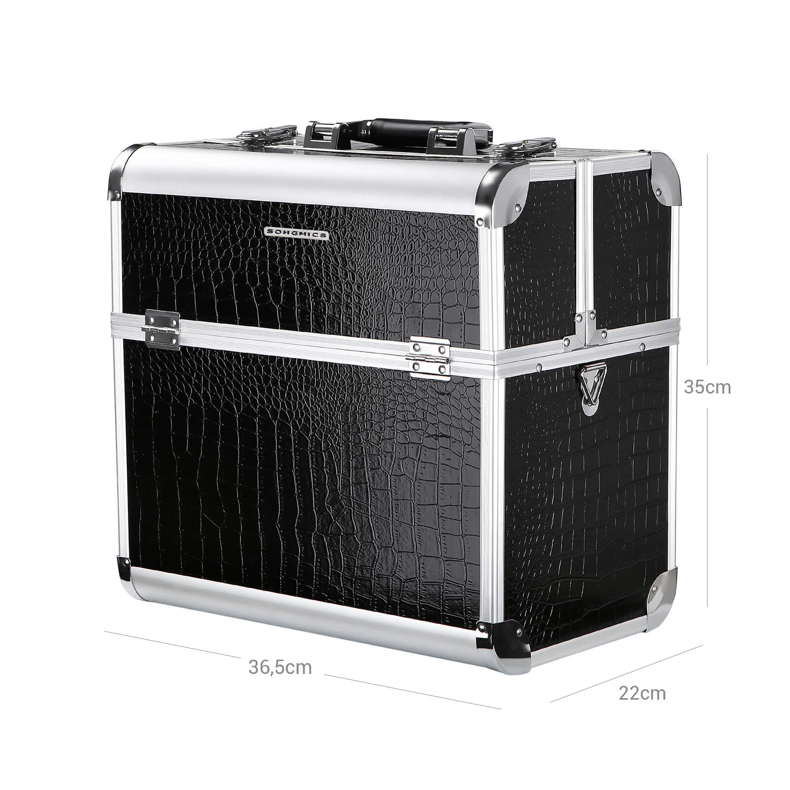 Lockable Vanity Case - Plastic - Black - Professional Makeup Storage