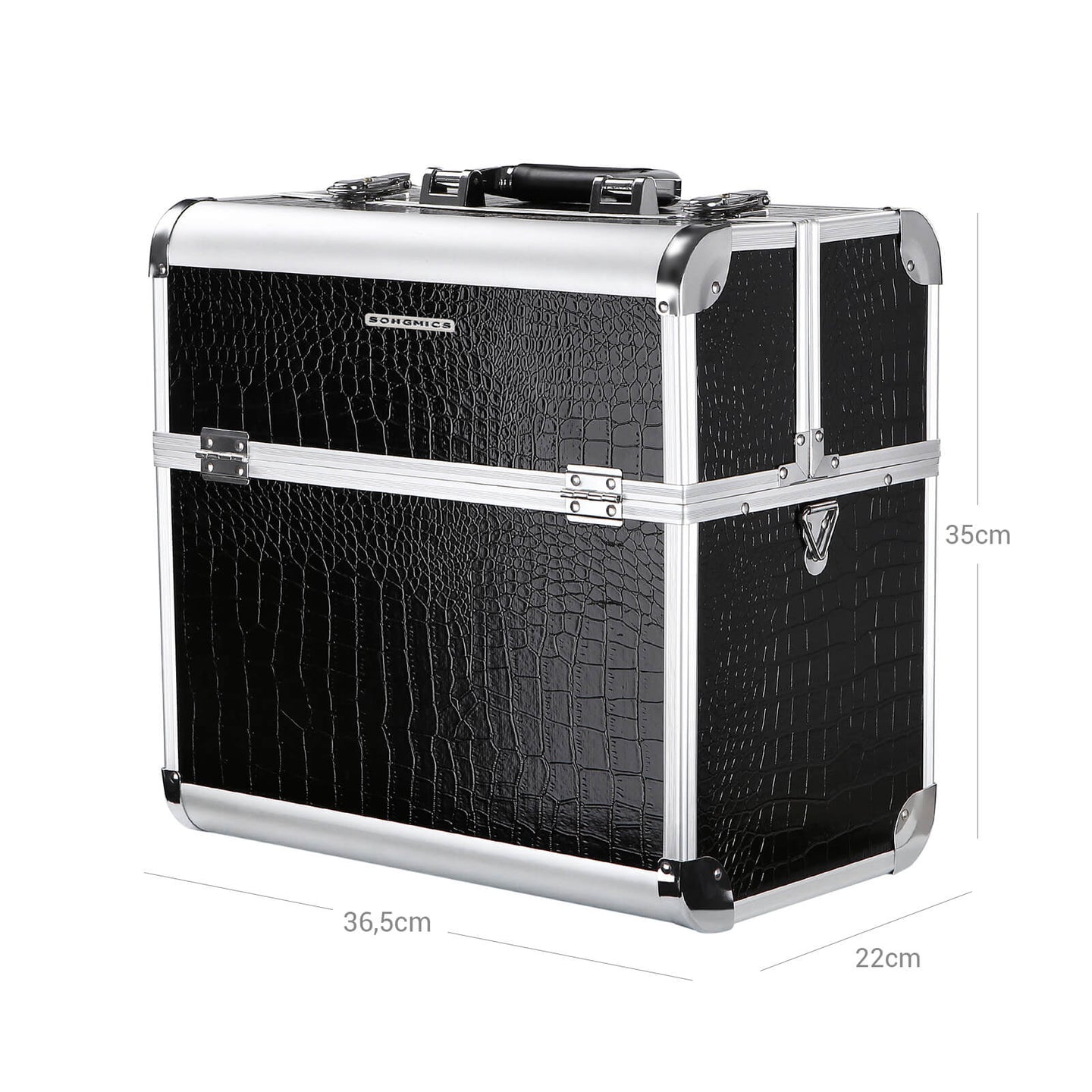 Lockable Vanity Case - Plastic - Black - Professional Makeup Storage