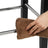 Low Back Bar Stool - PU - Brown and Black - Padded Seat with Solid Wood Legs and Footrest