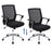 Mesh Office Chair - Fabric - Black - Adjustable Height with Lumbar Support and Tilt Mechanism