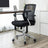 Mesh Office Chair - Fabric - Black - Adjustable Height with Lumbar Support and Tilt Mechanism
