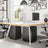 Mobile File Cabinet - 2 Drawers with Lock - Metal - Matte Black